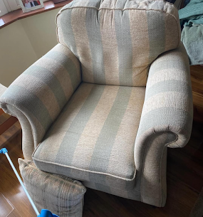 Chair being cleaned by Clean Pro