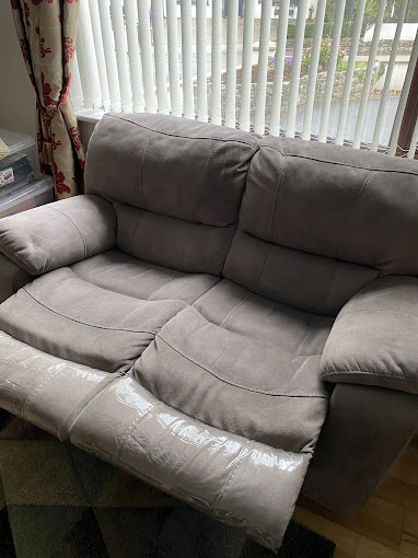 a sofa after being cleaned