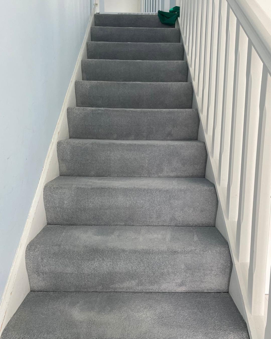 Clean Pro cleaning a stairs in Tullamore Co. Offaly.