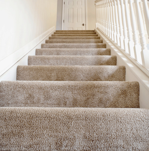 image of a stairs carpet after being cleaned in Galway